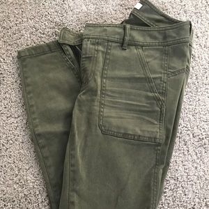 Loft army green pants